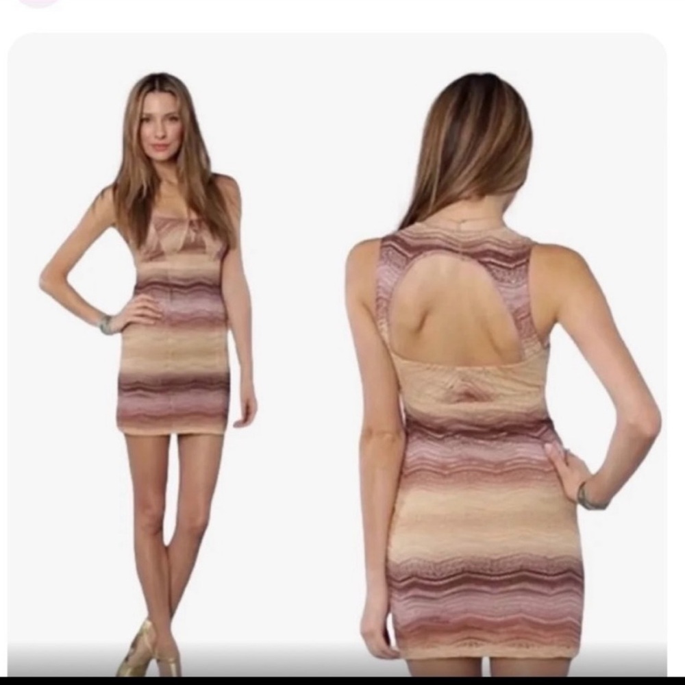 Free People All You Ever Wanted Ombré Stripes Lace Dress